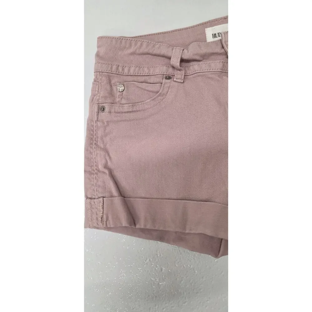 Hudson Women’s Ruby Denim Shorts Ruby Size 26 Mid Thigh Color Pale Pink